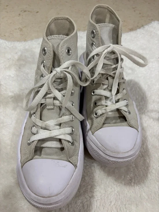 Converse All Star White Upper with Gum Sole - Picture 3 of 11